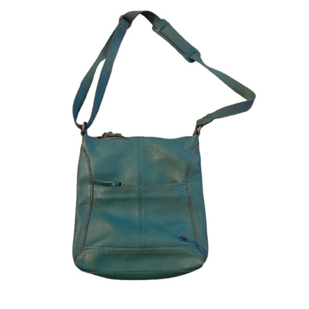 The Sak Playa Phone Crossbody Bag in Teal Leather - Picture 3 of 6